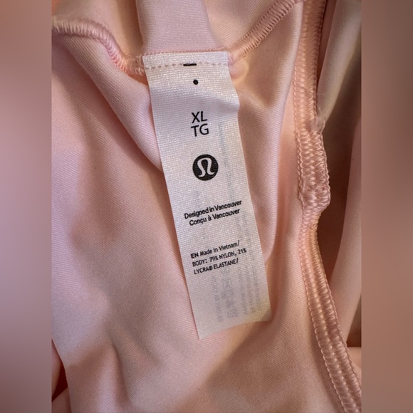 Lululemon Wundermost nulu square neck long sleeve bodysuit. Xlarge.Light pink. - Picture 3 of 9